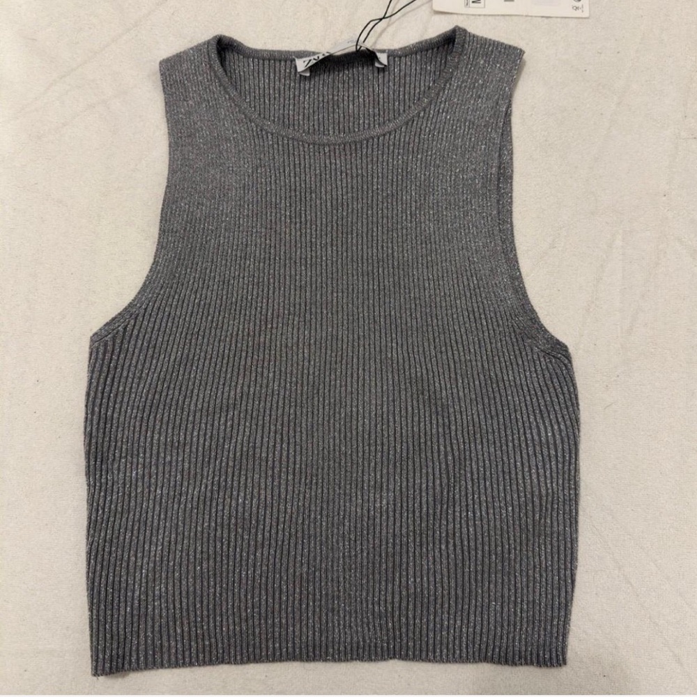 New Zara crop top knit glitters